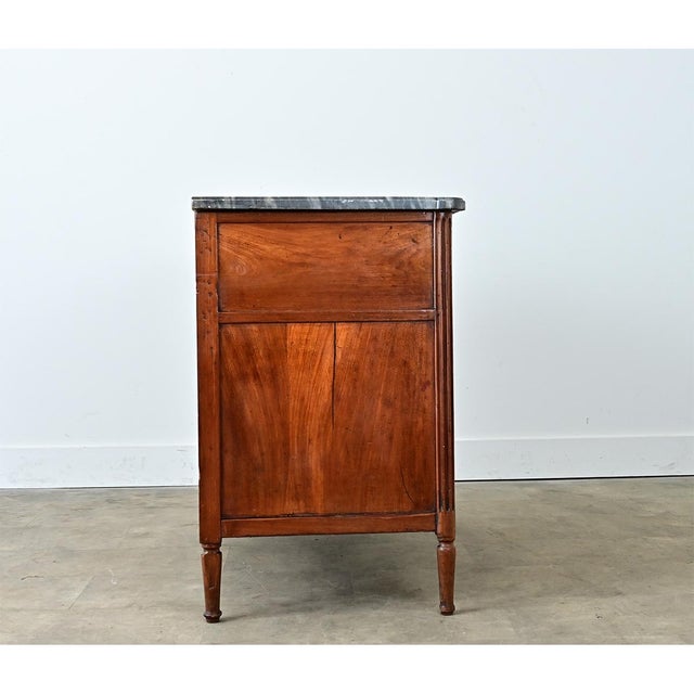 French 19th Century Mahogany Louis XVI Commode with Marble Top For Sale - Image 9 of 10