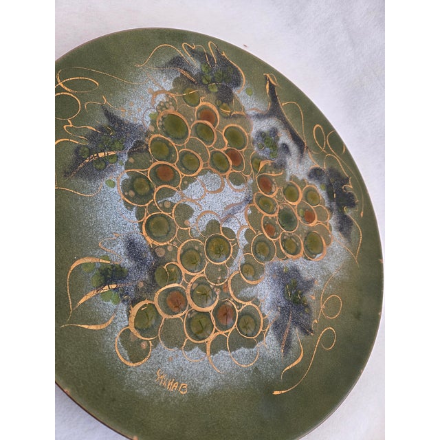 Mid-Century Modern 1960s Sasha Brastoff Enameled Copper Wall Plate For Sale - Image 3 of 5