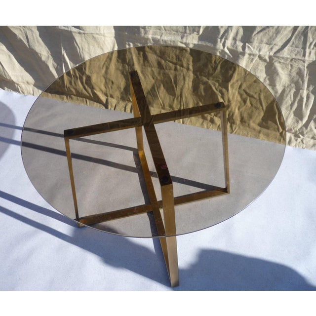 Modern Smoked Glass Dining Table, 1990s For Sale - Image 3 of 6