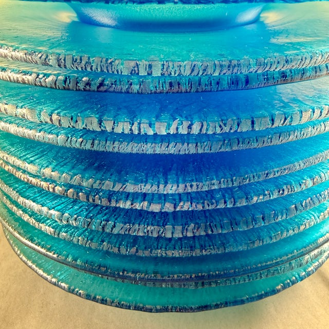 1920s Fenton Celeste Blue Stretch Glass Plates, Set of 12 For Sale - Image 10 of 18
