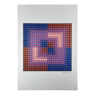 After Victor Vasarely, Composition, Lithograph, 1970s For Sale