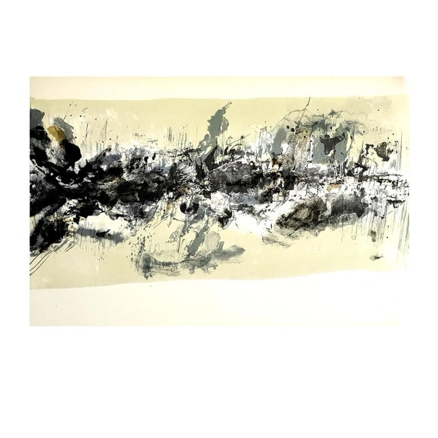 Zao wou-ki - original lithograph 1962 from la tentation de l’occident dimensions: 39 x 28.5 cm publisher: les bibliophiles...