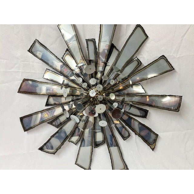 Mid-Century Modern Signed Brutalist Starburst Wall Sculpture by Curtis Jere For Sale - Image 3 of 18