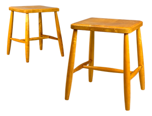 Birch Stools by Ilmari Tapiovaara, 1950s, Set of 2