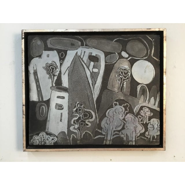 “abstract Landscape “ Printing Plate Mounted in Custom Frame For Sale - Image 9 of 13
