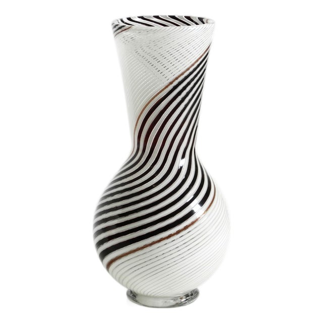 Mid-Century Italian Murano Glass Vase by Dino Martens for Aureliano Toso, 1950s For Sale