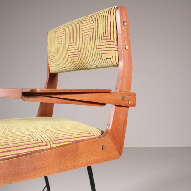 Vintage Chair in Velvet For Sale - Image 5 of 15