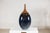 Large Artisan Ceramic Vase in Midnight Blue with Brown Tapered Neck For Sale - Image 13 of 18