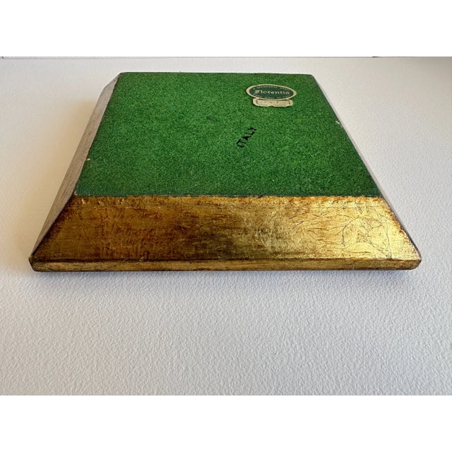 Wood Vintage Florentia Italy Dresser Tray Hand Made Catch All in Gold & Copper For Sale - Image 7 of 12