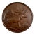 Handsome Large Copper Tone Moose Wall Plaque For Sale
