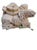 Stone Marble Base Depicting Lions with Joined Bodies, 18th Century, Set of 2 For Sale - Image 7 of 10