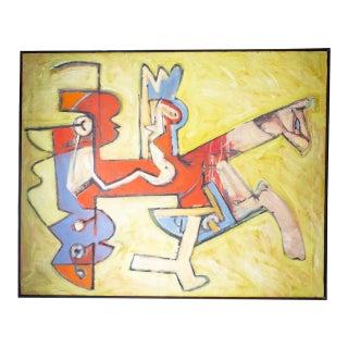 Abstract Oil Painting on Canvas by James L. Bruch For Sale