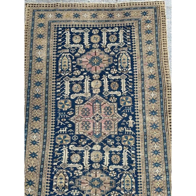 Pretty late 19th century Caucasian shirvan rug with beautiful geometrical and stylized designs and nice natural colours...