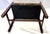 Vintage Fretwork Curved Arm Vanity Stool/ Bench With New Leopard Upholstery For Sale - Image 17 of 18