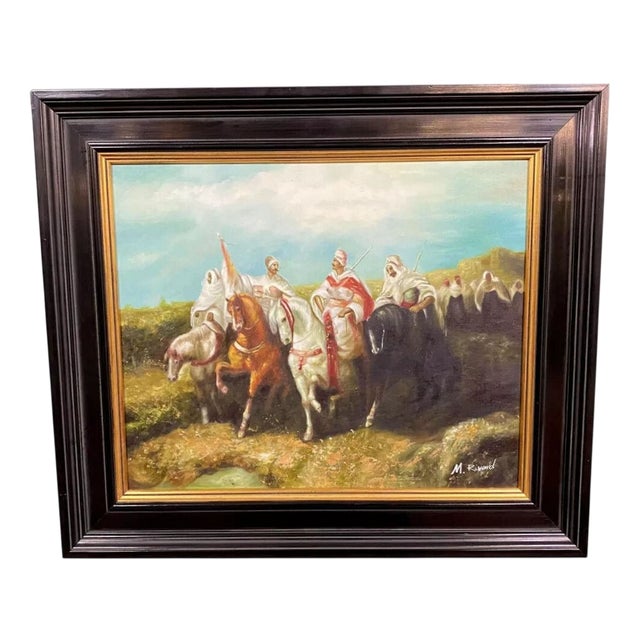 Martine Rivart, the Desert Riders, 1950s, Oil on Canvas For Sale