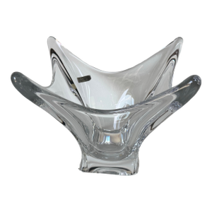 Vintage Vannes Le Châtel French Crystal Starburst Art Glass Vase