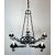 French Wrought Iron Chandelier With 5 Arms Decorated With Leaves For Sale - Image 3 of 9