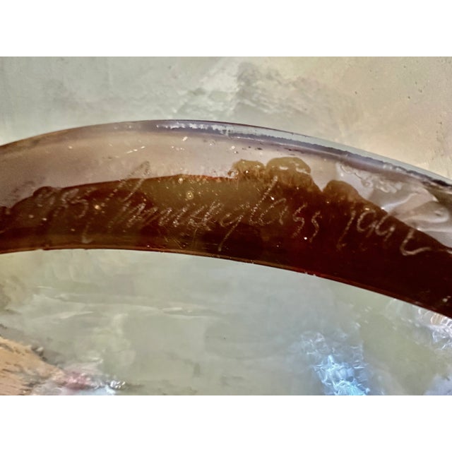 1970s Annieglass, 6 Appetizer or Dessert Plates 7" in Diameter For Sale - Image 5 of 6