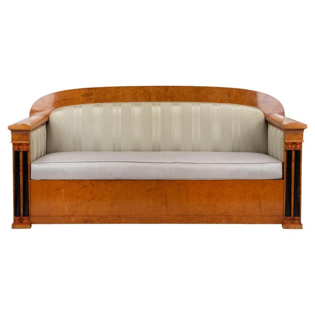 Biedermeier Birch Root Veneer Sofa, Austria, 1830s For Sale - Image 9 of 9