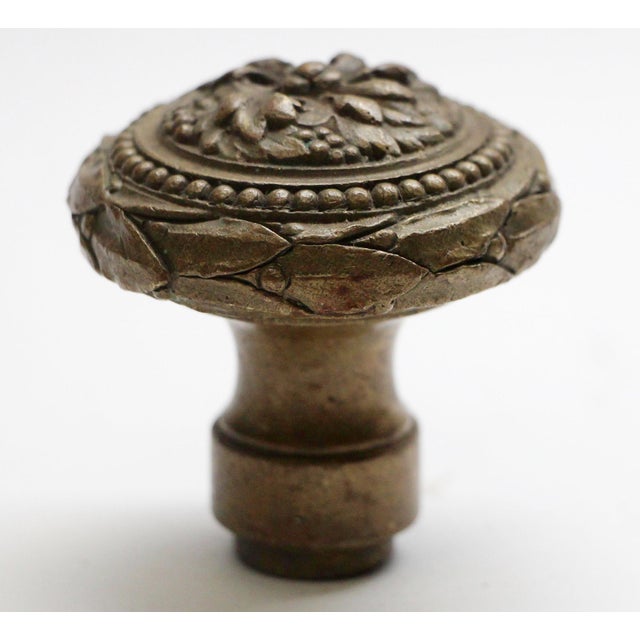 Traditional Cast Bronze Interior Swirl Door Knob For Sale - Image 3 of 4