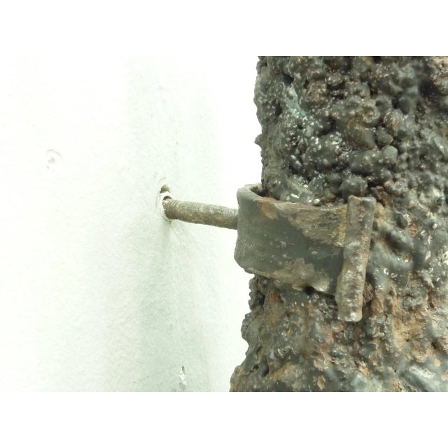 Vintage Brutalist Wall Lamp in Iron, 1920s For Sale - Image 10 of 12