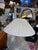 Modern Elegant Brass Swivel Arm Floor Lamp With Pleated Shade For Sale - Image 3 of 9