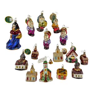 Inge-Glas and Christopher Radko Christmas Ornaments, Set of 16