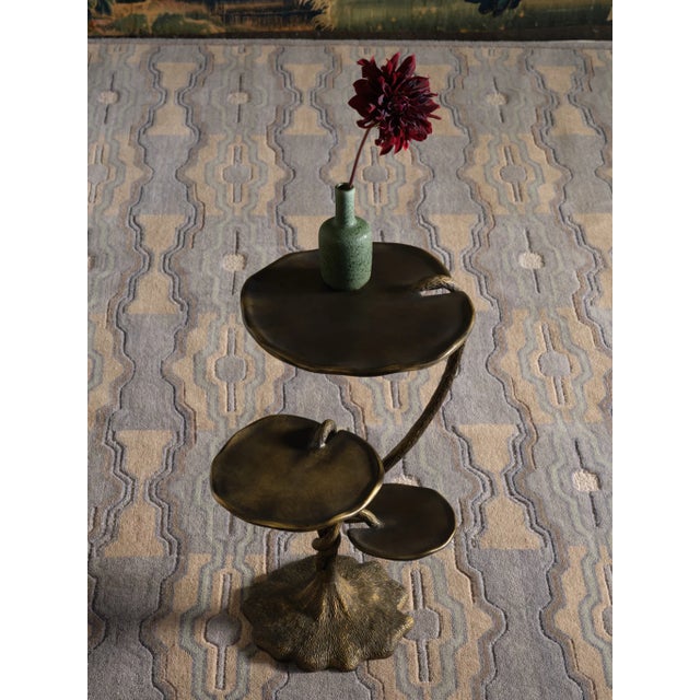 Metal Bunny Williams Home Lily Pad Drinks Table For Sale - Image 7 of 8