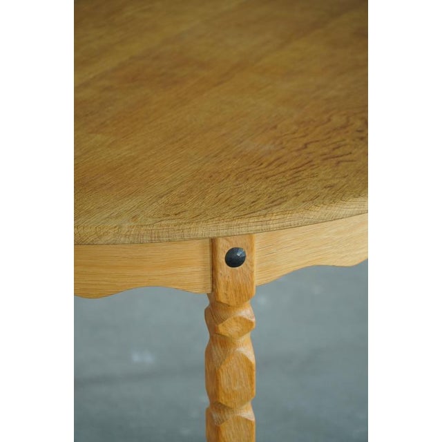 Mid-Century Danish Round Dining Table in Oak with Three Extensions, 1960s For Sale - Image 16 of 18