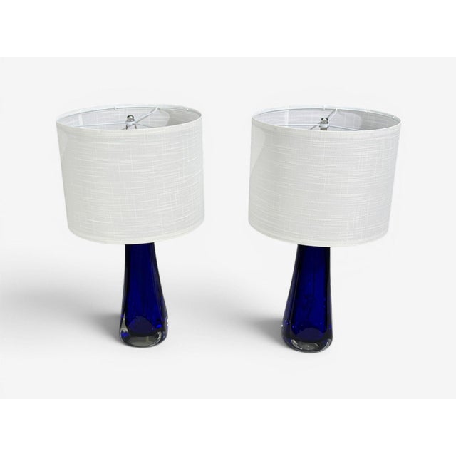 Mid-Century Modern Alberto Donà, Table Lamps, Blue Murano Glass, Italy, 1995 For Sale - Image 3 of 11