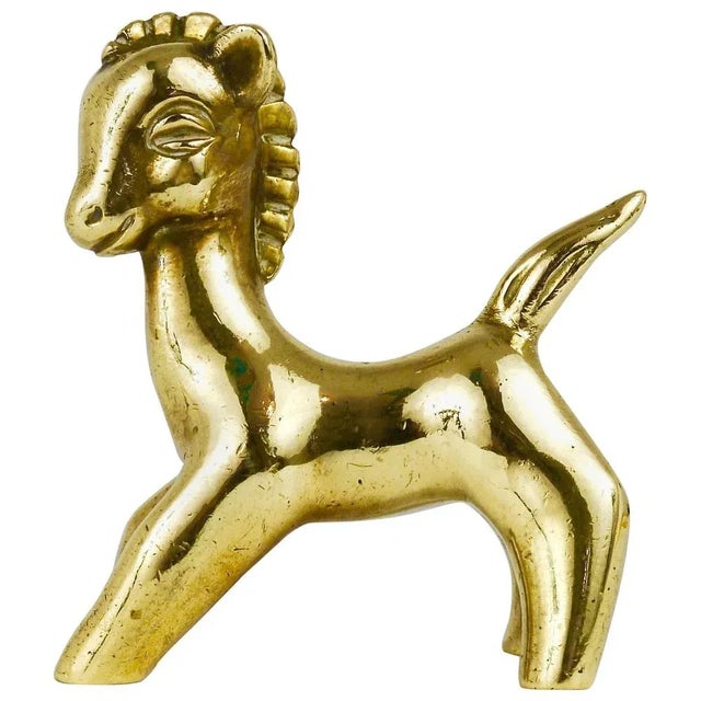 Mid-Century Brass Horse Figurine by Walter Bosse for Hertha Baller, Austria, 1950s For Sale - Image 9 of 9