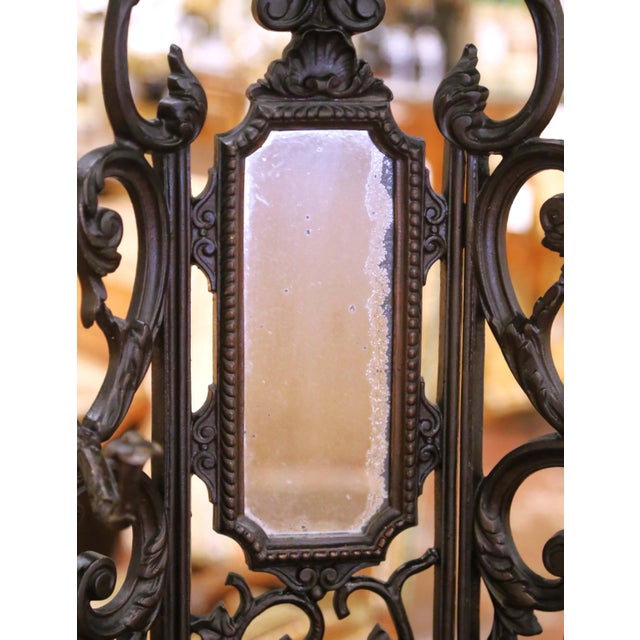 19th C. French Gothic Revival Iron Corner Hall Stand in the Manner of Corneau For Sale - Image 10 of 16