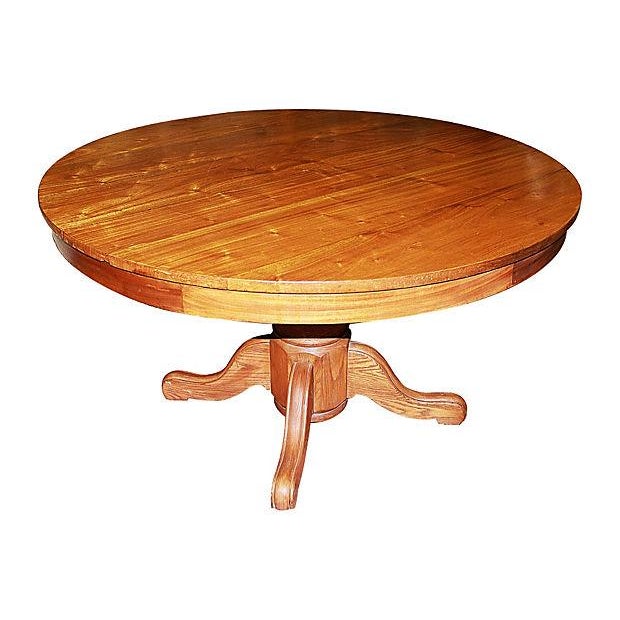 Antique Solid Mahogany Pedestal Dining Table Chairish