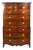 Georgian, Bow-Front Chest on Chest, Mahogany, Brass, England, 19th C. For Sale
