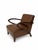 Vintage Italian Eco-Leather Lounge Chair, 1940s For Sale - Image 4 of 4