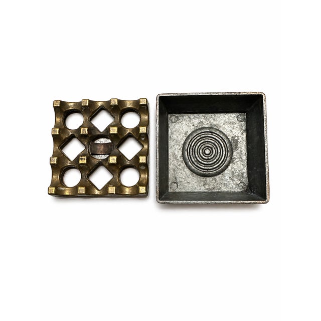 Vintage Brutalist Ashtray in Brass by Beck & Jung for Diverse Ting, 1960s For Sale - Image 4 of 7