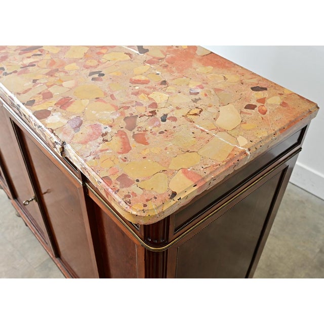 French 19th Century Birdseye Maple and Marble Top Buffet For Sale - Image 13 of 17
