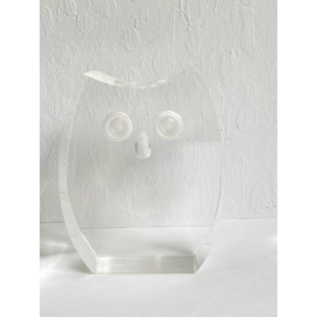 Mid 20th Century Vintage Mid 20th Century Guzzini Lucite Animal Owl For Sale - Image 5 of 10