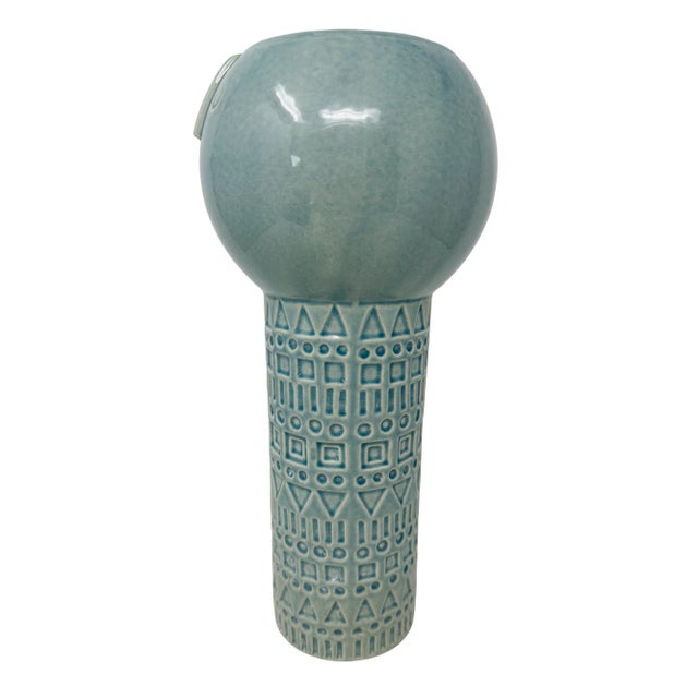 2000 - 2009 Vintage West Elm Atelier Stella 12" Ceramic Vase Made in Portugal For Sale - Image 5 of 11