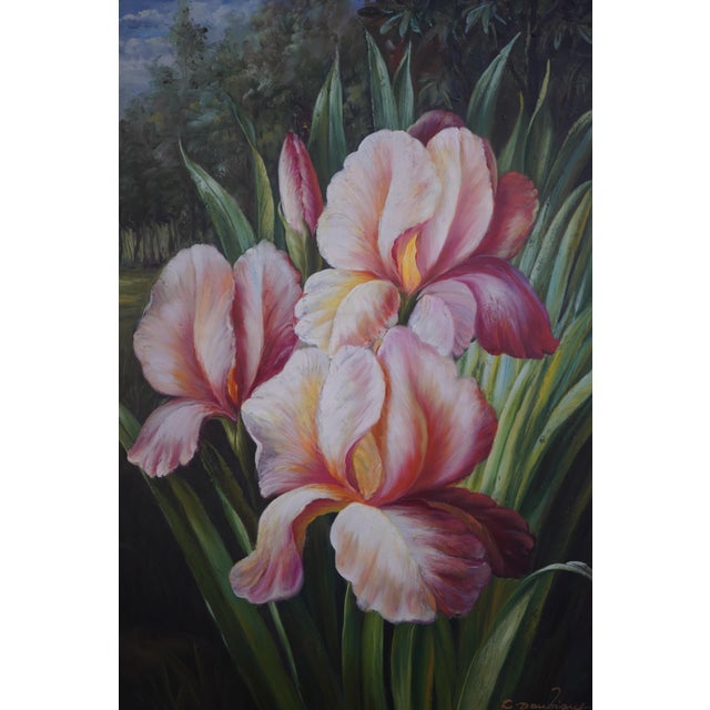 Vintage Oil on Canvas Floral Framed Painting - Signed For Sale In Philadelphia - Image 6 of 11