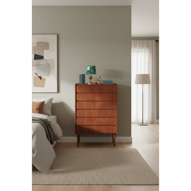 Danish Teak Chest of 6 Drawers, 1960s For Sale - Image 9 of 11