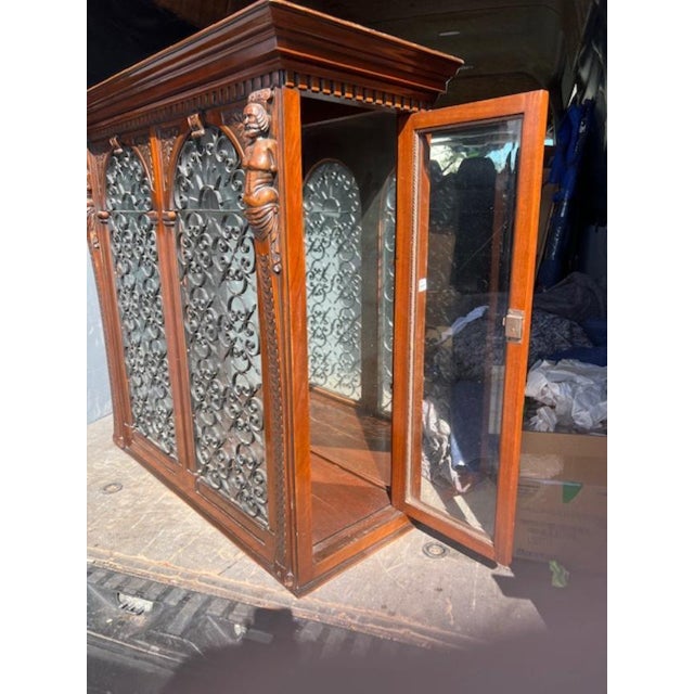 Antique Walnut Italian Cupboard Drinks Bar For Sale - Image 10 of 10