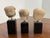 Vintage Asian Heads + Bases, Set of Three For Sale - Image 4 of 12