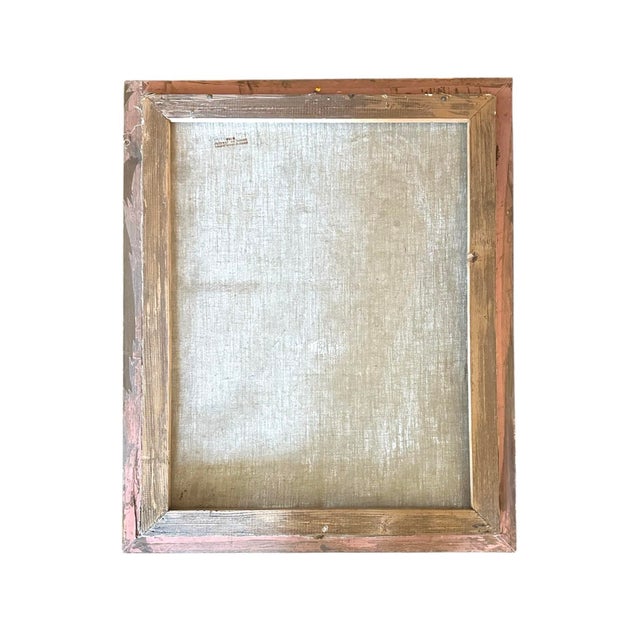 Mid 20th Century Vintage Gilt Framed Expressionist Oil on Canvas Estate Portrait Painting of Lady, Signed, 1960 For Sale - Image 5 of 5