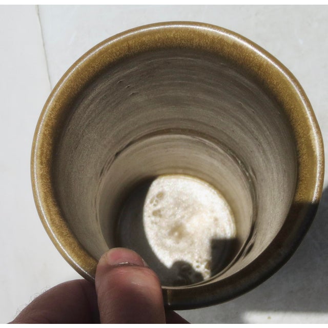 Ceramic Large, Tall, Stoneware Cylinder Vase For Sale - Image 7 of 9