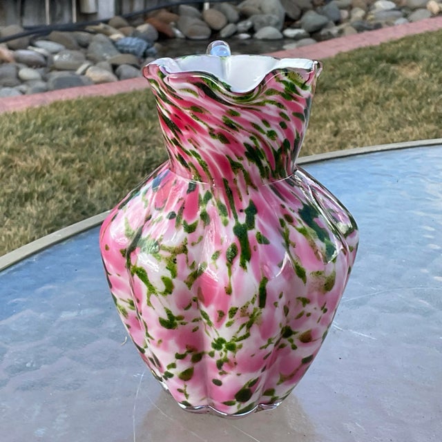 American 1950s Fenton Vessel of Gems Pitcher For Sale - Image 3 of 6