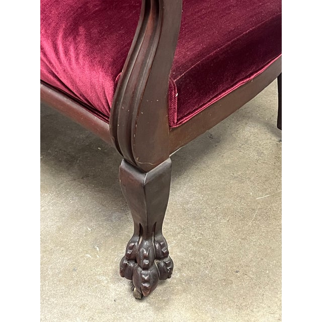 Antique Victorian Karpen Highly Carved Mahogany Parlor Set For Sale - Image 9 of 9