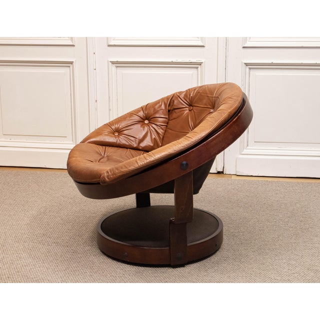 Wood Norwegian Convair Lounge Chair, attributed to Oddmund Vad for Vad Trevarefabrikk, 1970s For Sale - Image 7 of 13