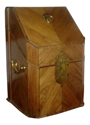 18th Century French Louis XVI Gilt Bronze Mounted Tulip Wood Cutlery Box