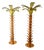Palm Tree Floor Lamps in Brass & Murano Glass, Set of 2 For Sale